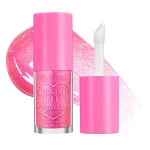 Too Faced Kissing Jelly Gloss Juicy Lip Oil (Bubblegum) NIB 4.50 ml / 0.15 fl oz